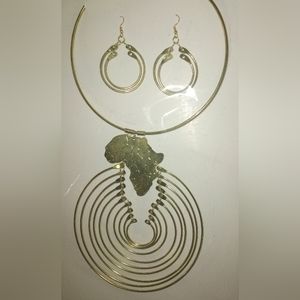 African style   matching necklace and earrings set